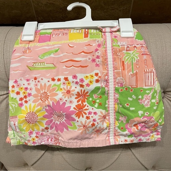 Lilly Pulitzer Other - BC: Lilly Pulitzer Skirt Size 5 Negresco French Riviera Pink Green